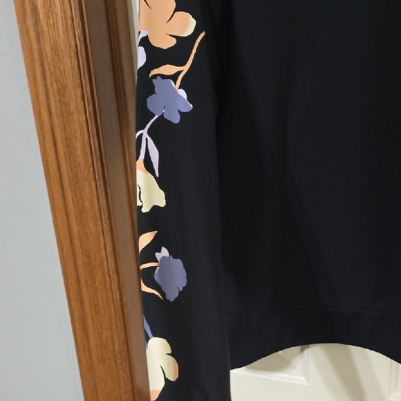 Adidas Black Hoodie with Pastel Floral Accents - Picture 4 of 6